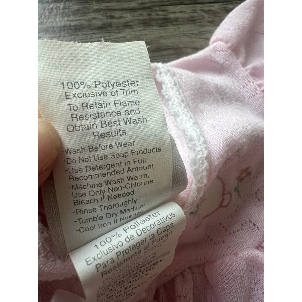 Vintage 2 Piece Carters 4t Girls Toddler Pajamas Bows Croquet Cottage Core‎ Lace
